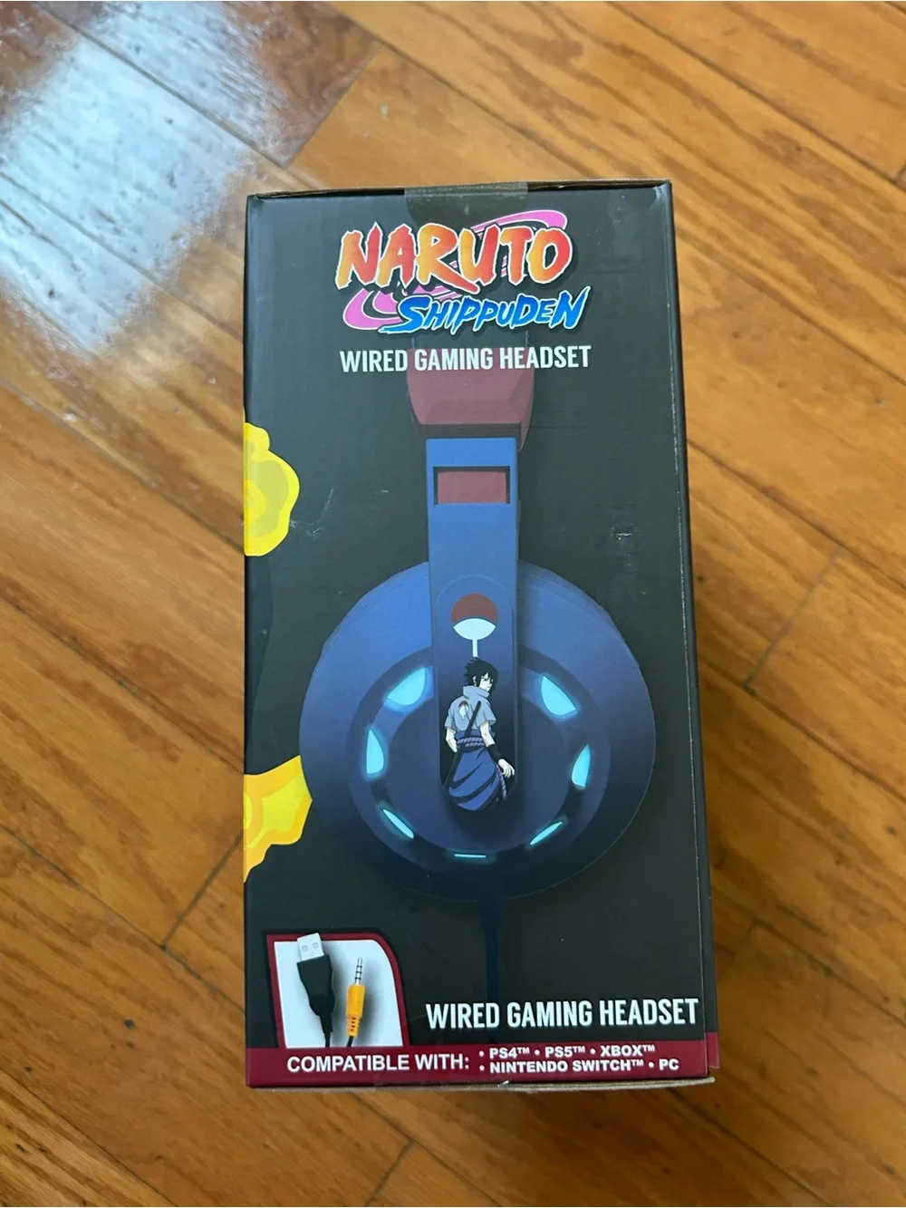 Limited Edition Naruto Shippuden Wired Gaming Headset with glowing LED lights